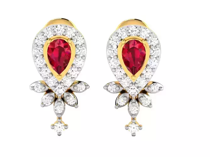 Women earrings 3dm render detail