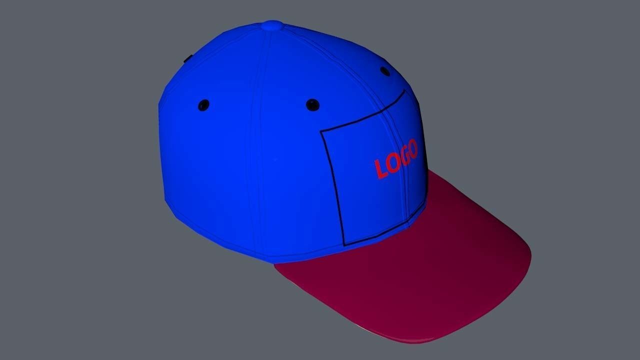Basic Baseball Cap Free 3D model_3