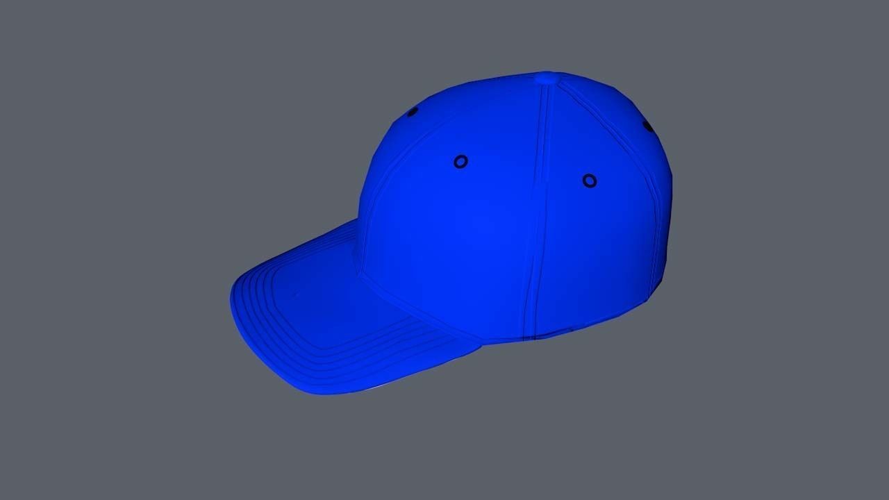 Basic Baseball Cap Free 3D model_2