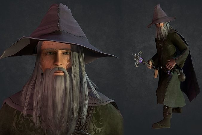 Warrior Of Magic 2 Low-poly 3D model