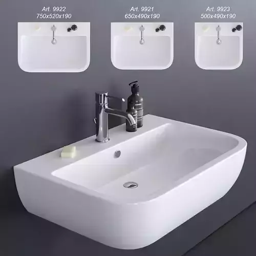 GALASSIA SA02 Washbasin art 9921 art 9922 art 9923