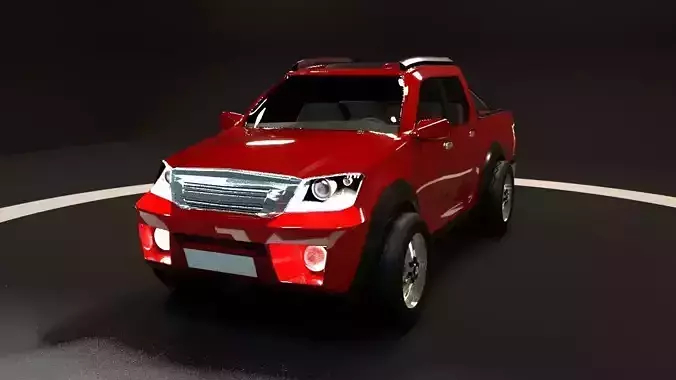 Toyota hilux Low-poly 3D model