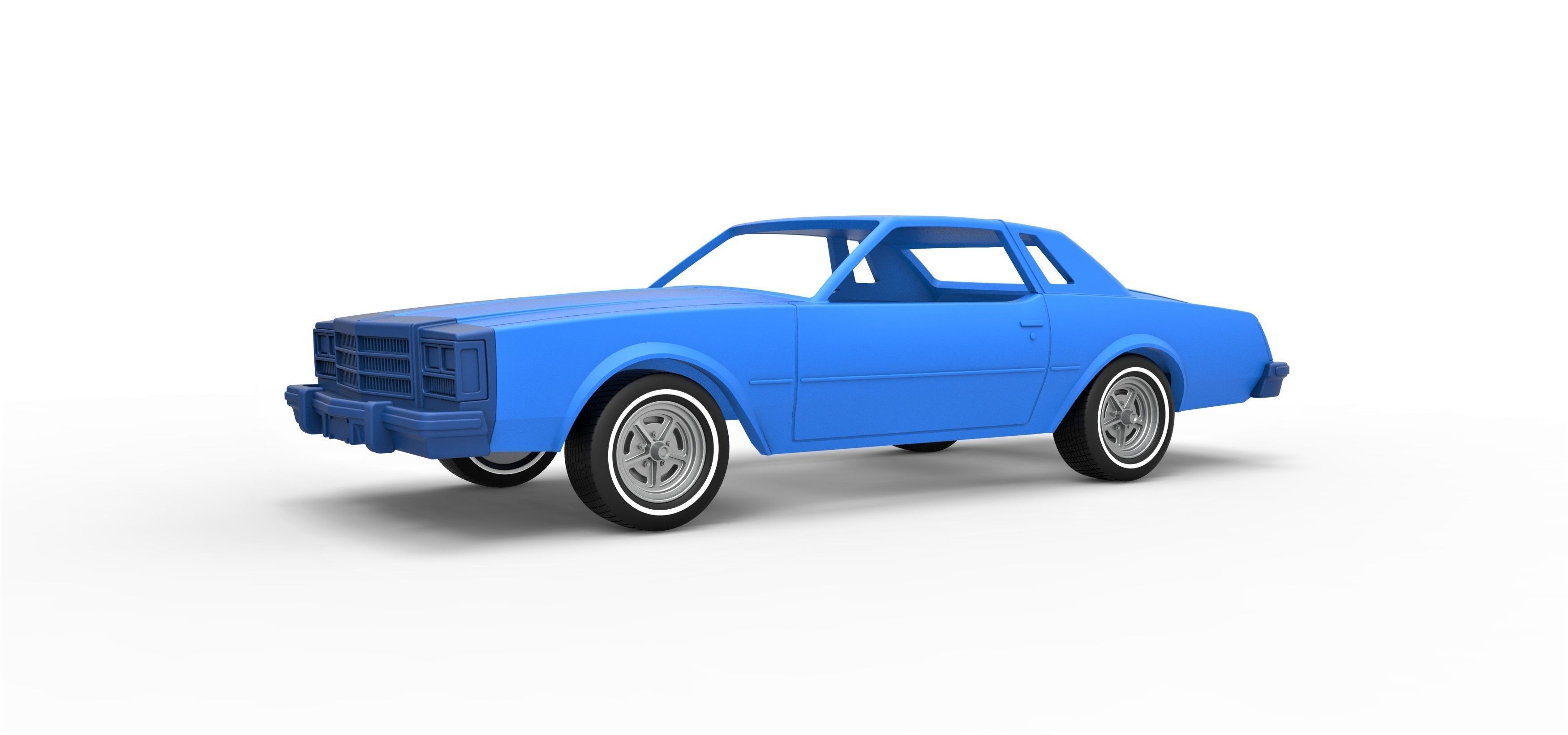 Shell and wheels Buick Regal 1977 Scale 1 to 25 3D print model_1