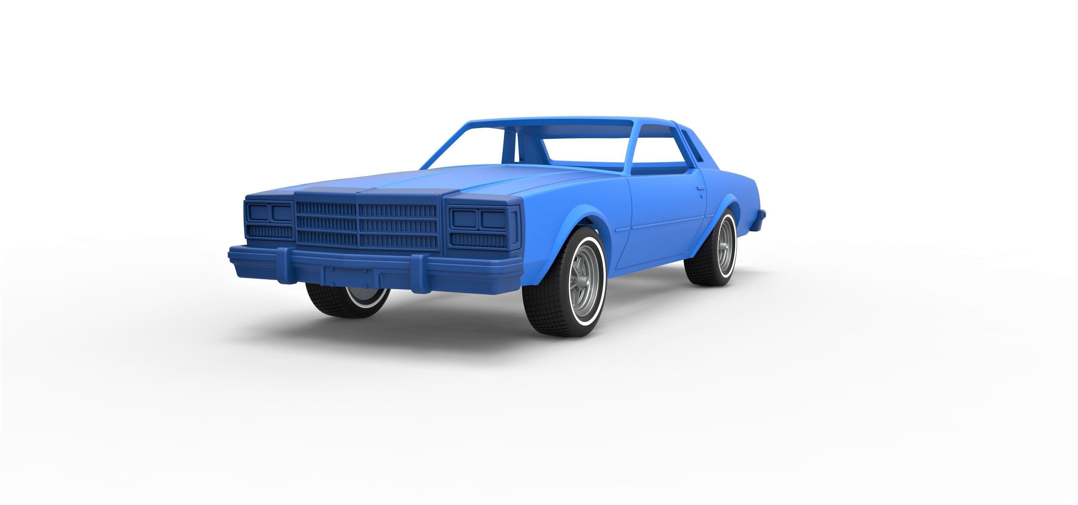 Shell and wheels Buick Regal 1977 Scale 1 to 25 3D print model_3