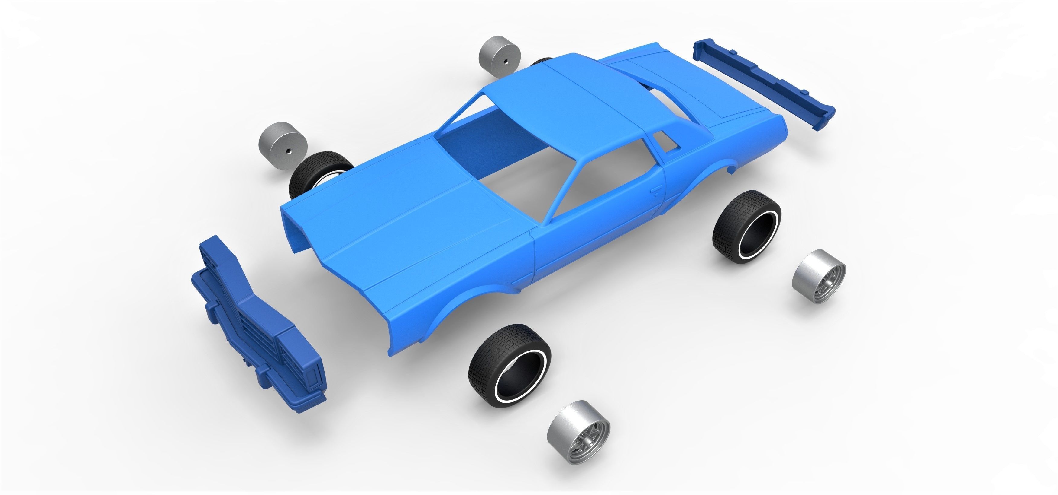 Shell and wheels Buick Regal 1977 Scale 1 to 25 3D print model_17