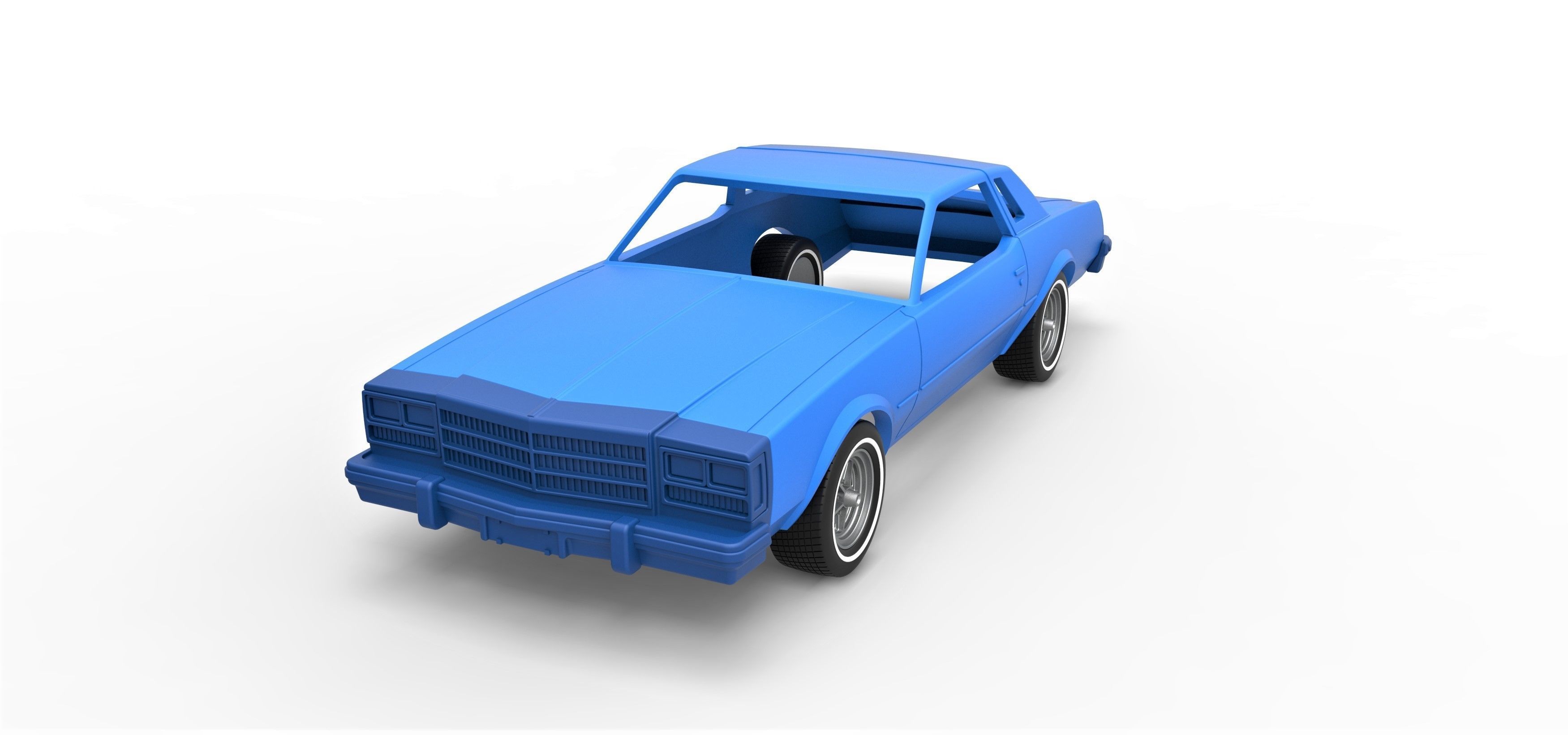 Shell and wheels Buick Regal 1977 Scale 1 to 25 3D print model_2