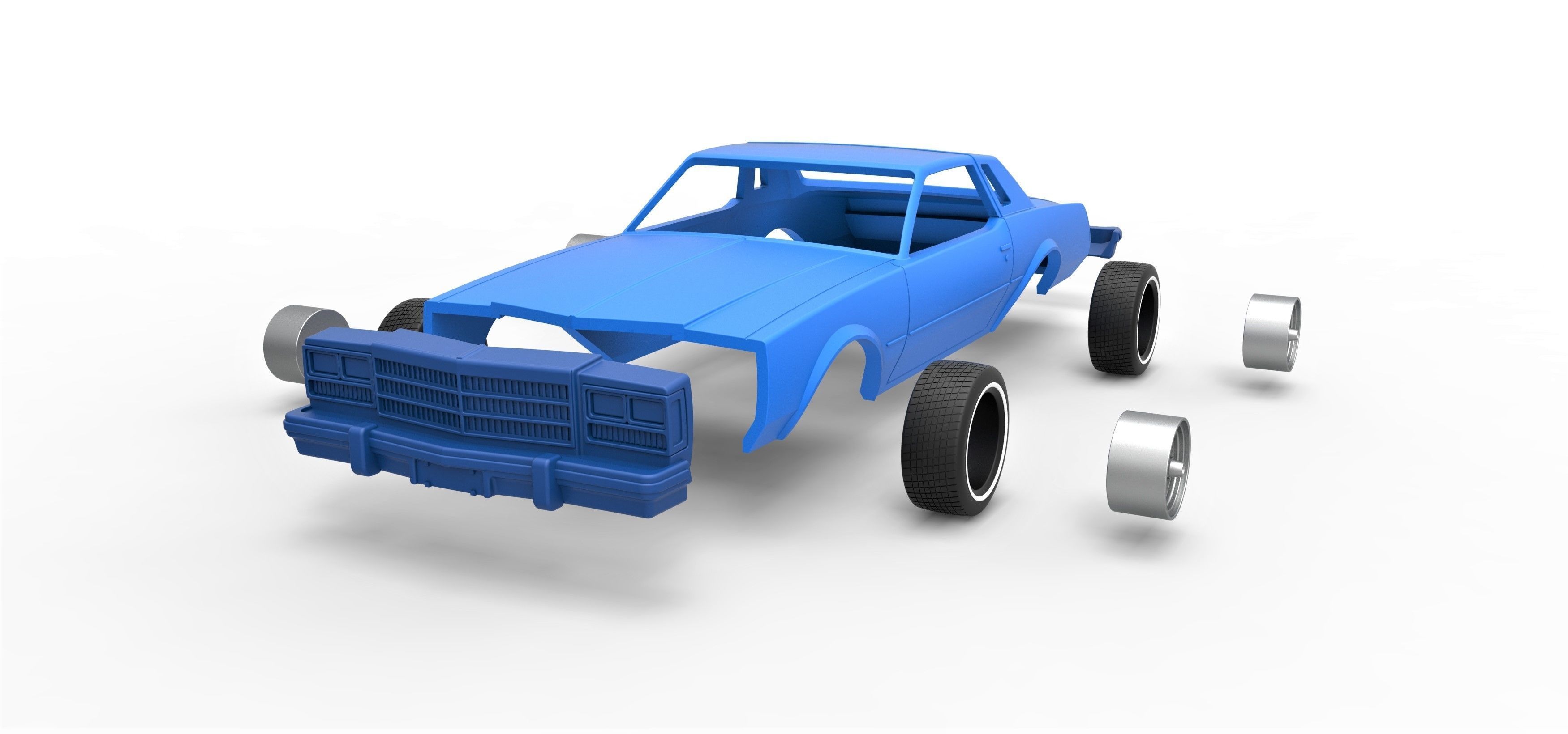 Shell and wheels Buick Regal 1977 Scale 1 to 25 3D print model_16