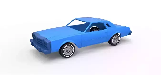 Shell and wheels Buick Regal 1977 Scale 1 to 25 3D print model