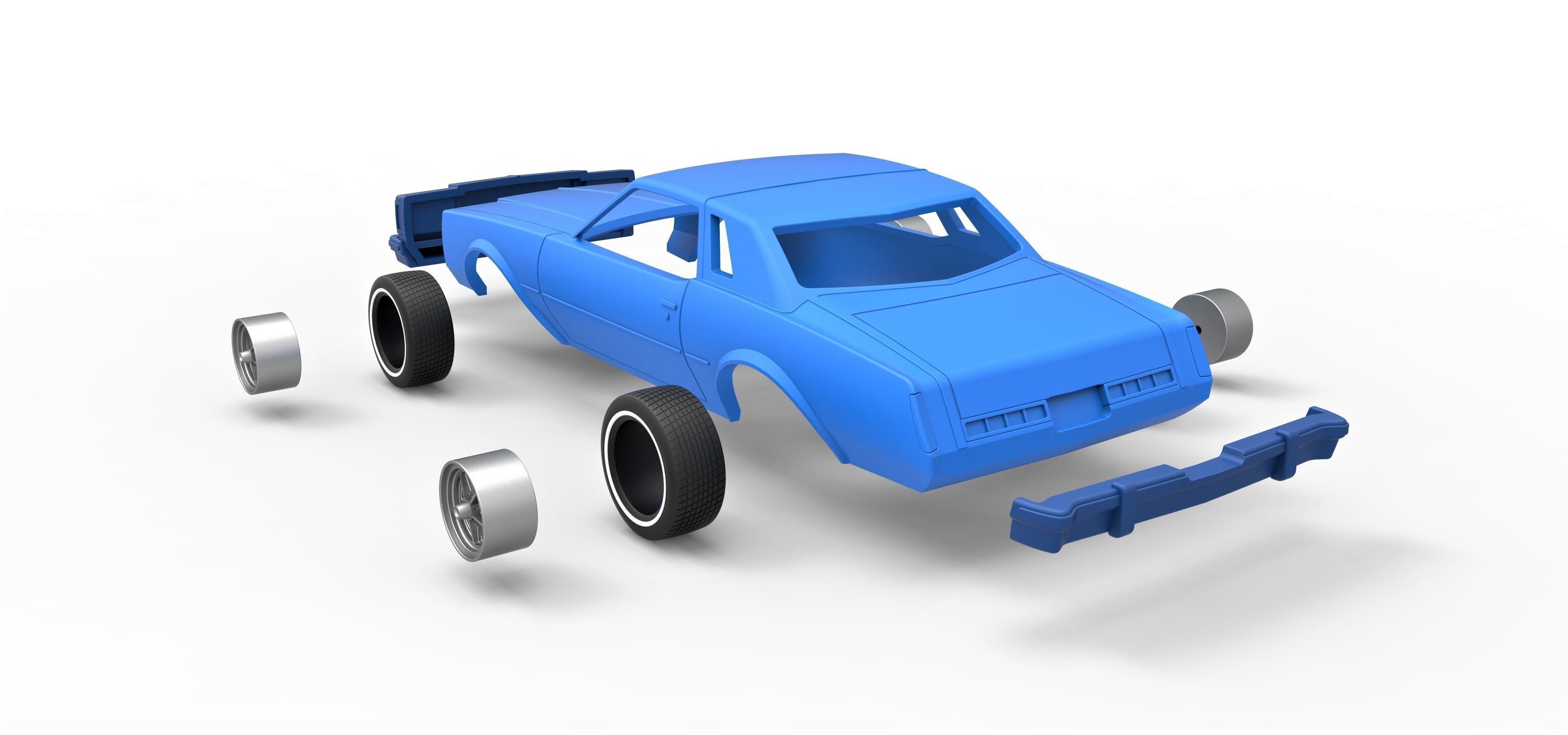 Shell and wheels Buick Regal 1977 Scale 1 to 25 3D print model_18