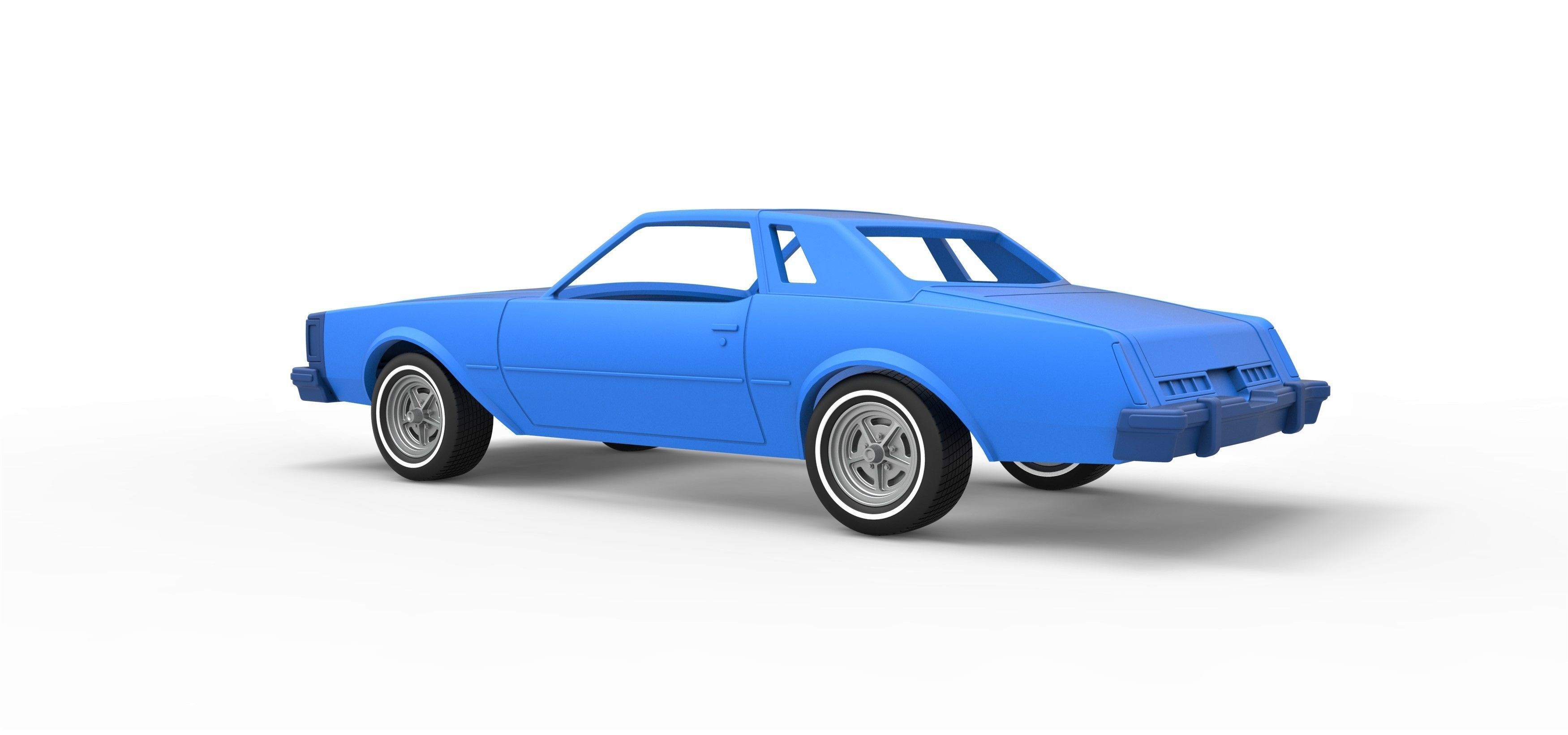 Shell and wheels Buick Regal 1977 Scale 1 to 25 3D print model_10