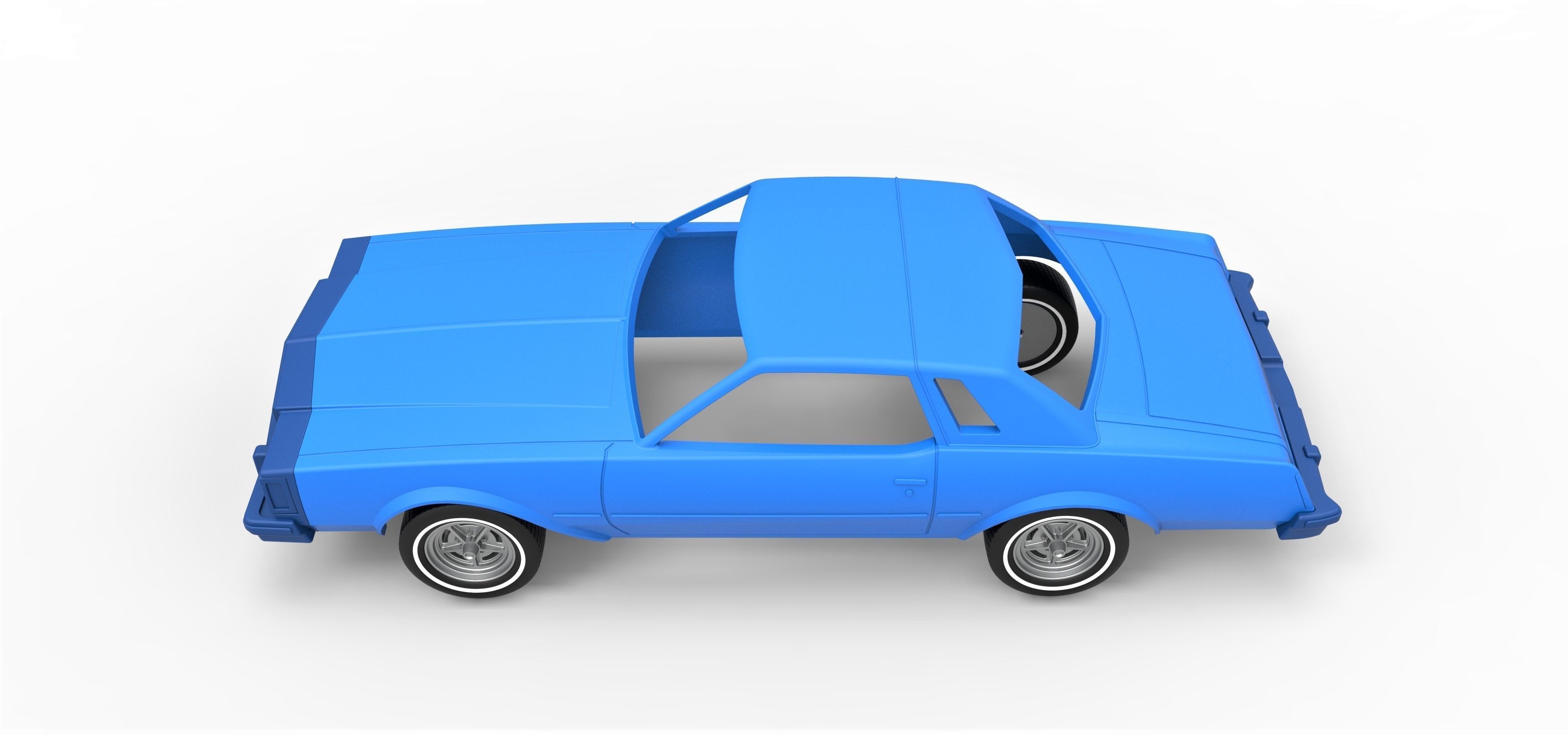 Shell and wheels Buick Regal 1977 Scale 1 to 25 3D print model_7