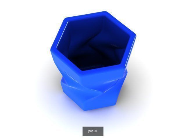 25 pots for 3d printing 3D Model Collection_16