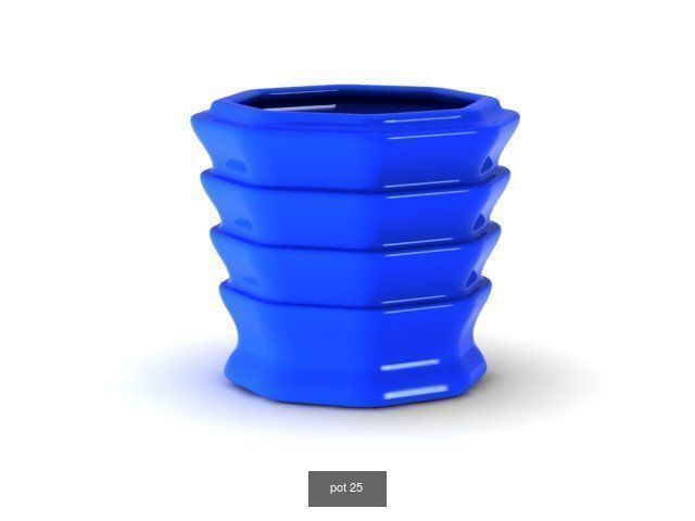 25 pots for 3d printing 3D Model Collection_11