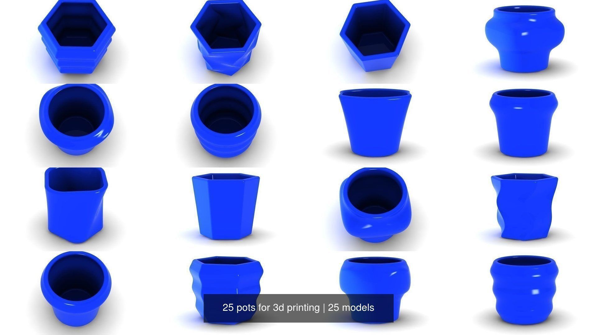 25 pots for 3d printing 3D Model Collection_2