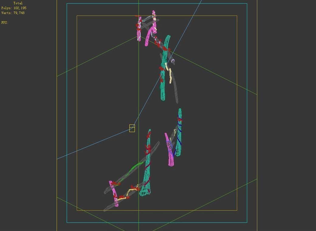 Dynasty Forgetful Forest - Bamboo Railing 23 3D model_4