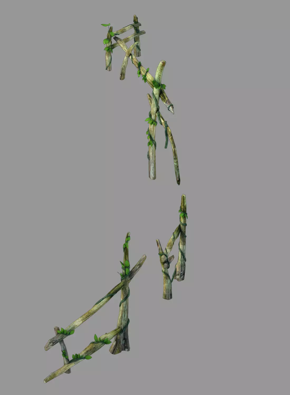 Dynasty Forgetful Forest - Bamboo Railing 23 3D model_0
