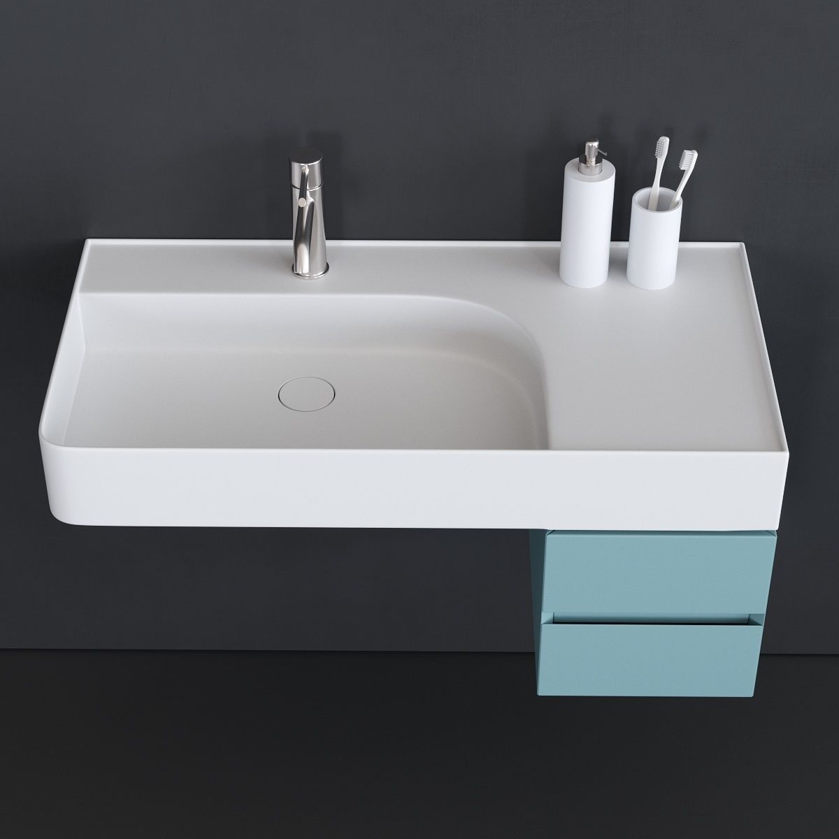 Esedra by SDR Ceramiche Revolution Washbasin 3D model_1