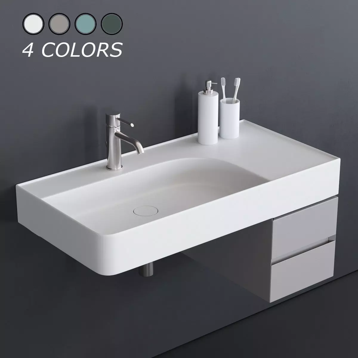 Esedra by SDR Ceramiche Revolution Washbasin 3D model_0