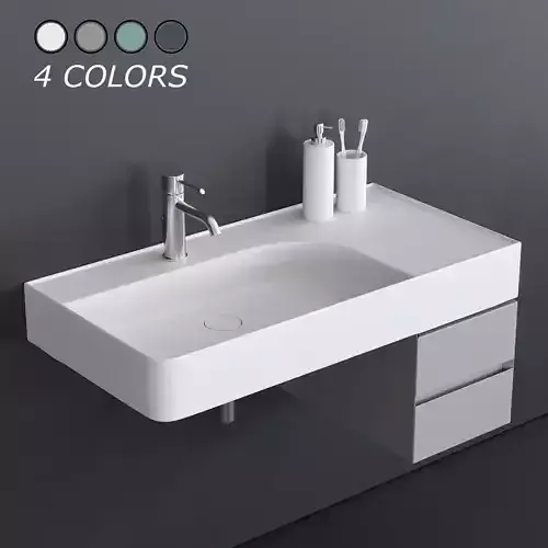 Esedra by SDR Ceramiche Revolution Washbasin 3D model