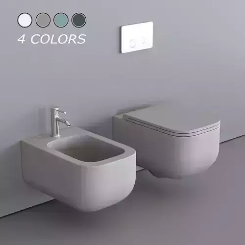 Esedra by SDR Ceramiche Revolution Wall-hung bidet and toilet