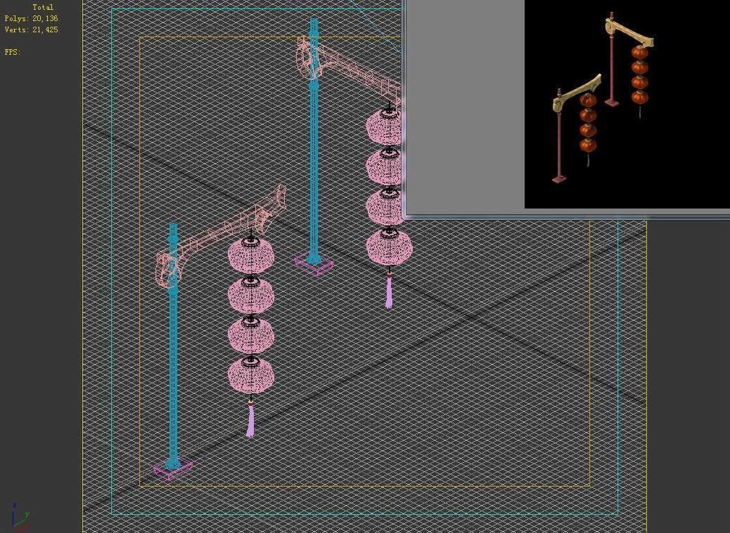 Dynasty Yanfu - lantern 01 3D model_4