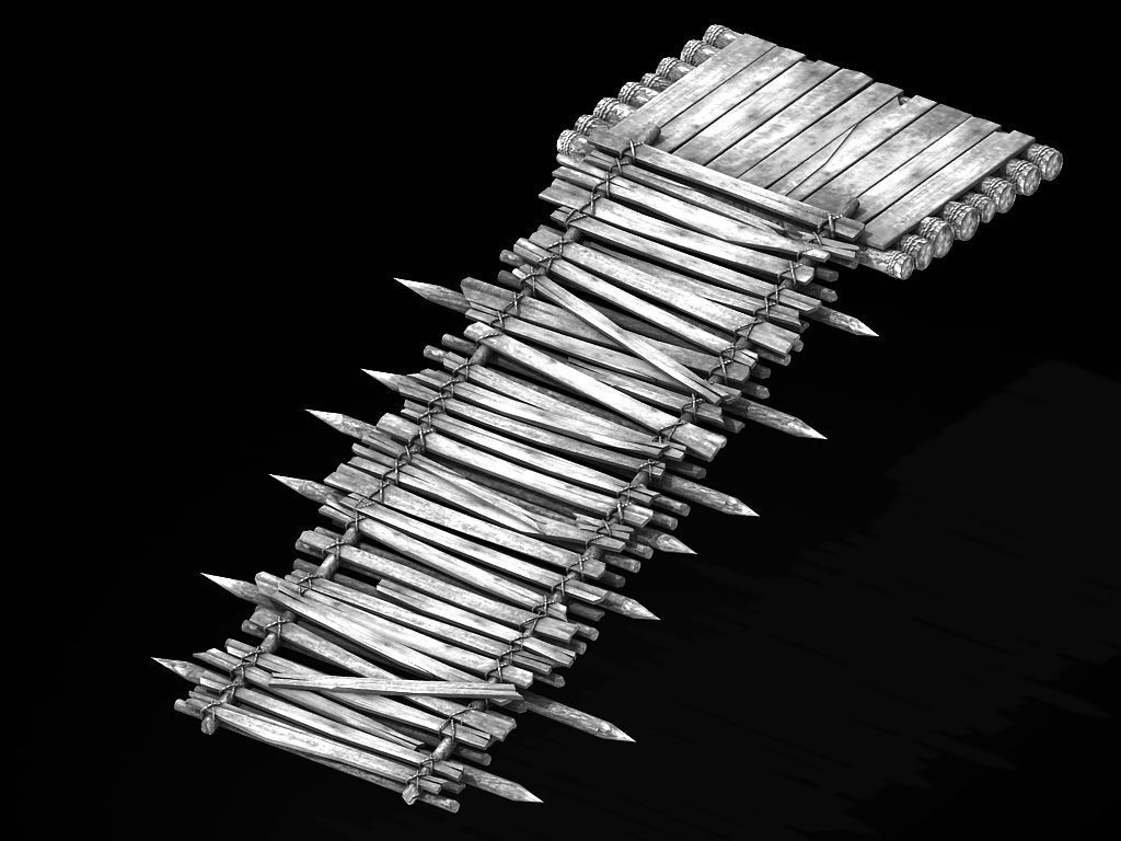 Dynasty Savage Tribe - Wooden Ladder 01 3D model_2