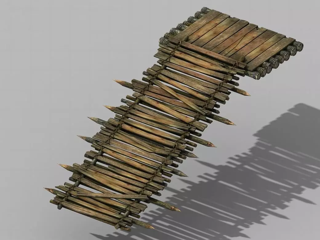 Dynasty Savage Tribe - Wooden Ladder 01 3D model_0