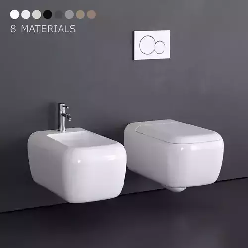 Ceramica Cielo Shui wall-hung bidet and toilet
