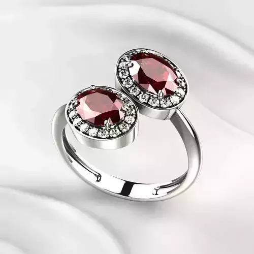 Ruby Oval Gemstone Gold Ring