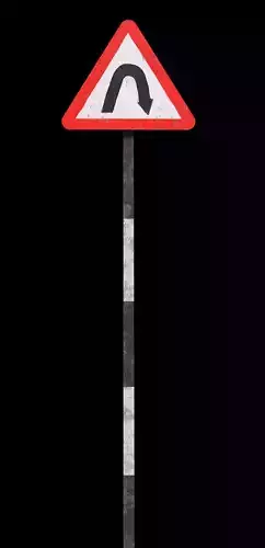 Right hairpin band Roadsign