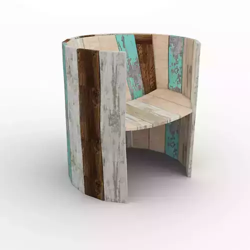 Chair recycled aged wood