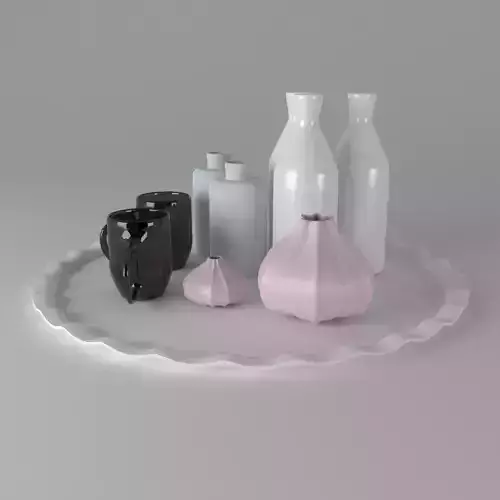 Vases Collection on tray