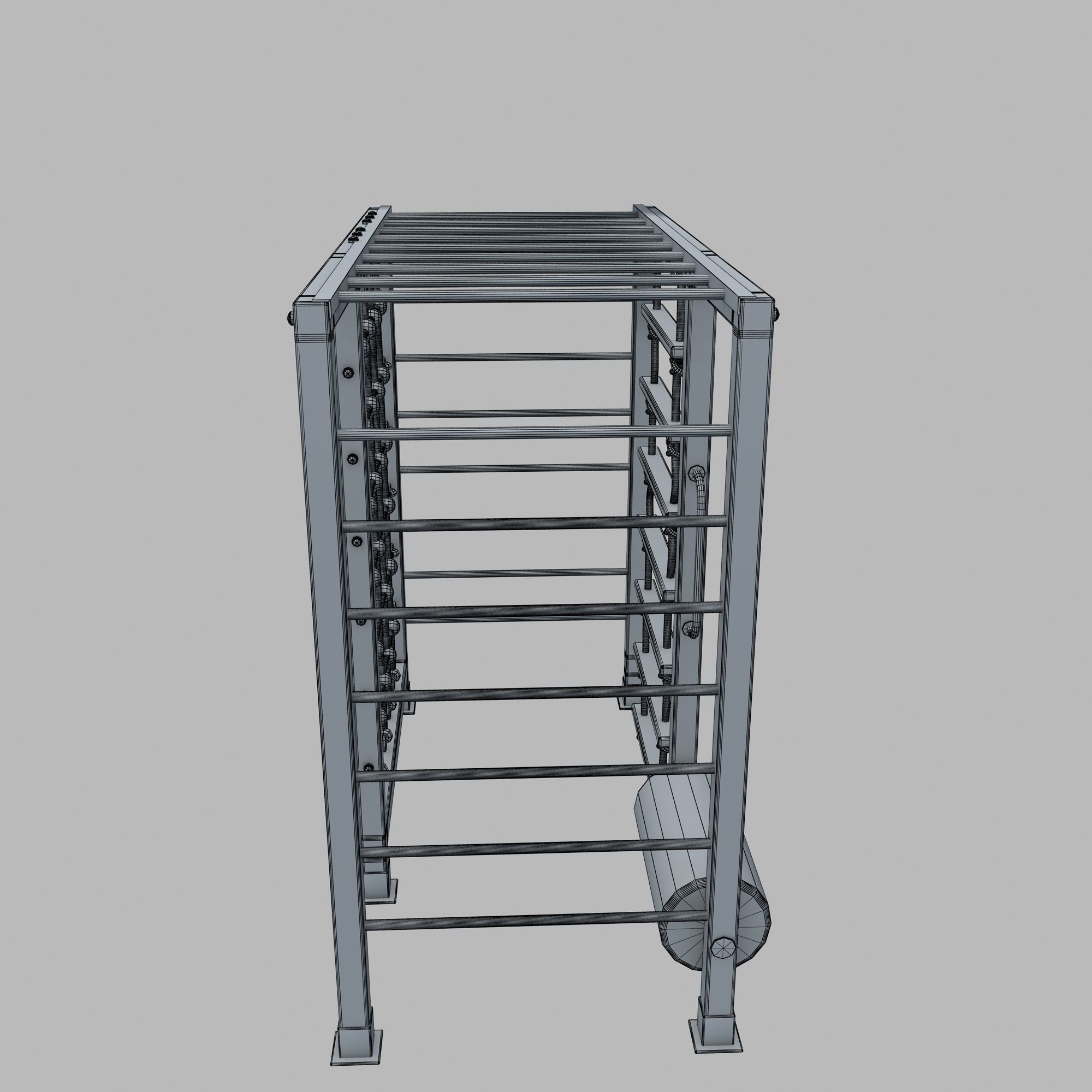 Wooden Playground Rope Climb For Kid and Games Low-poly 3D model_21