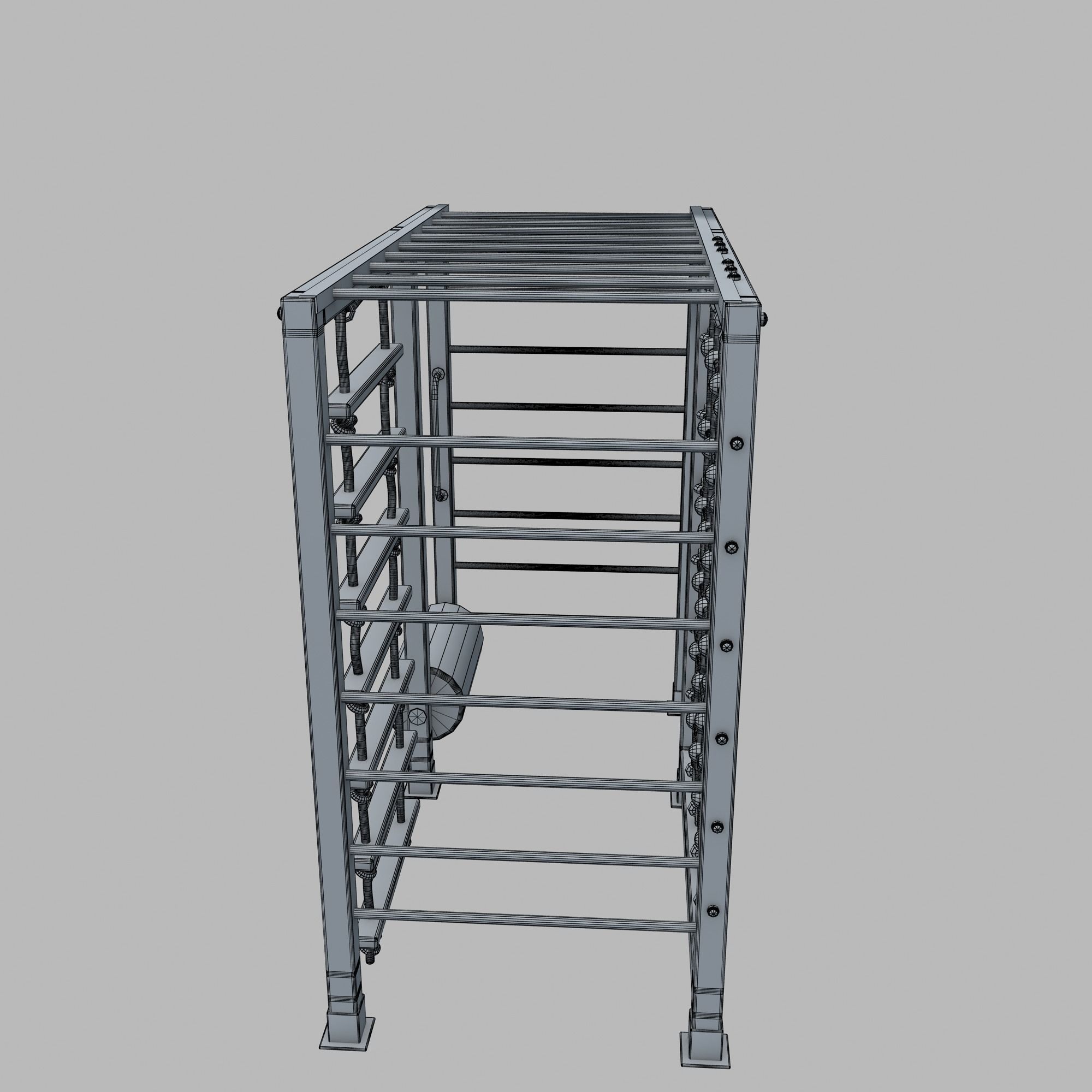 Wooden Playground Rope Climb For Kid and Games Low-poly 3D model_26