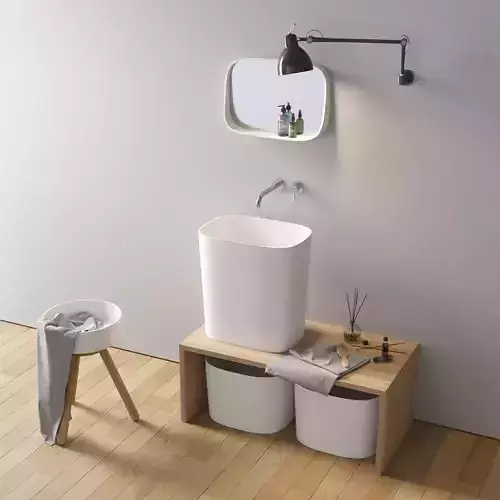 Washbasin Rexa Design Fonte set 2 3D model