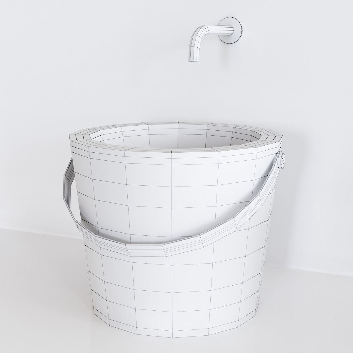 Scarabeo Ceramiche Bucket Washbasin  art 8803 Low-poly 3D model_4