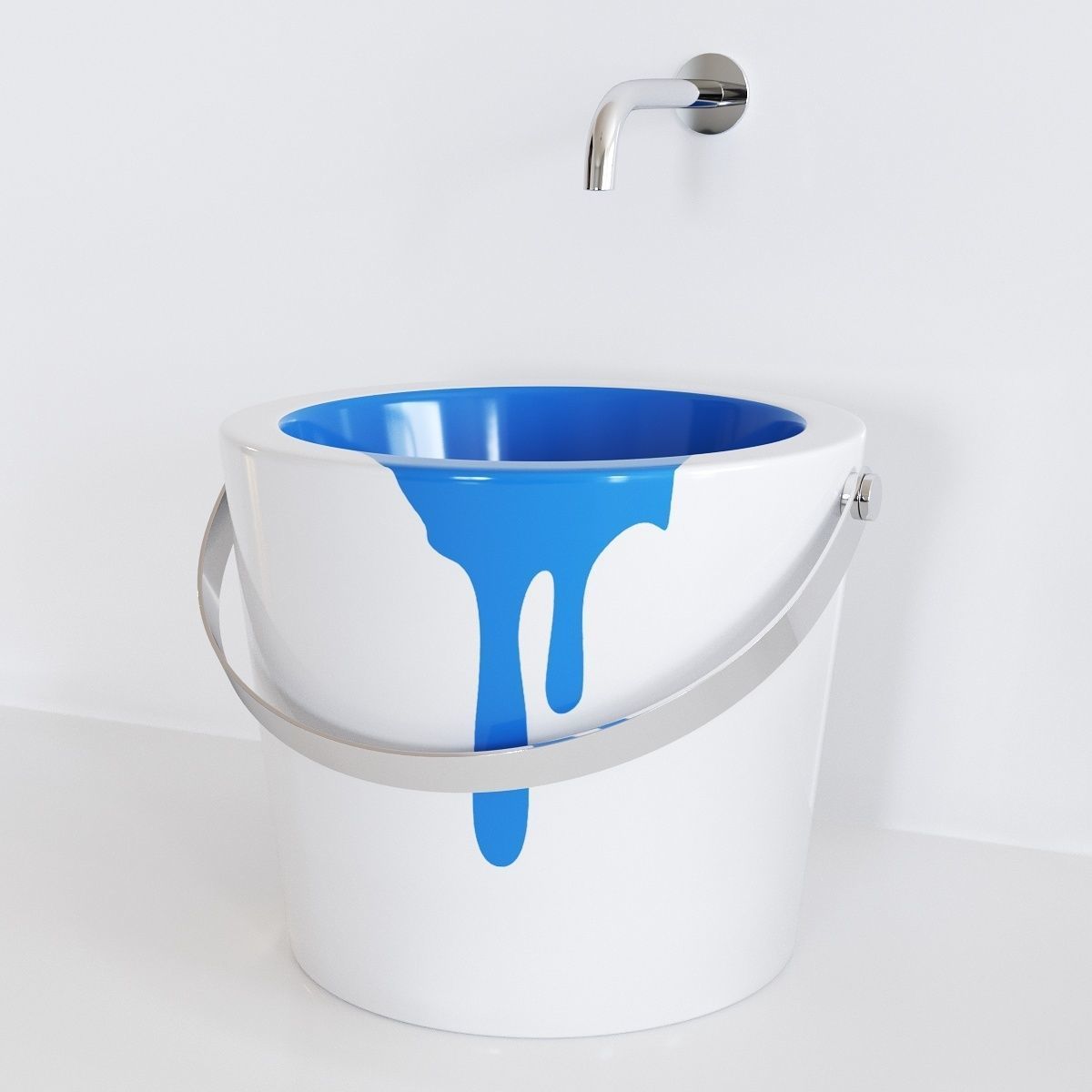 Scarabeo Ceramiche Bucket Washbasin  art 8803 Low-poly 3D model_1