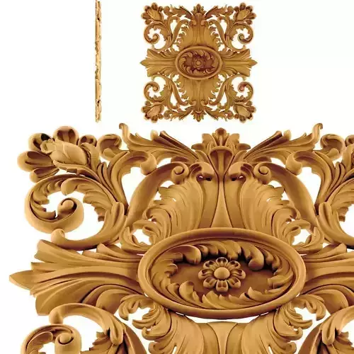 Ornament gold ornate medallion