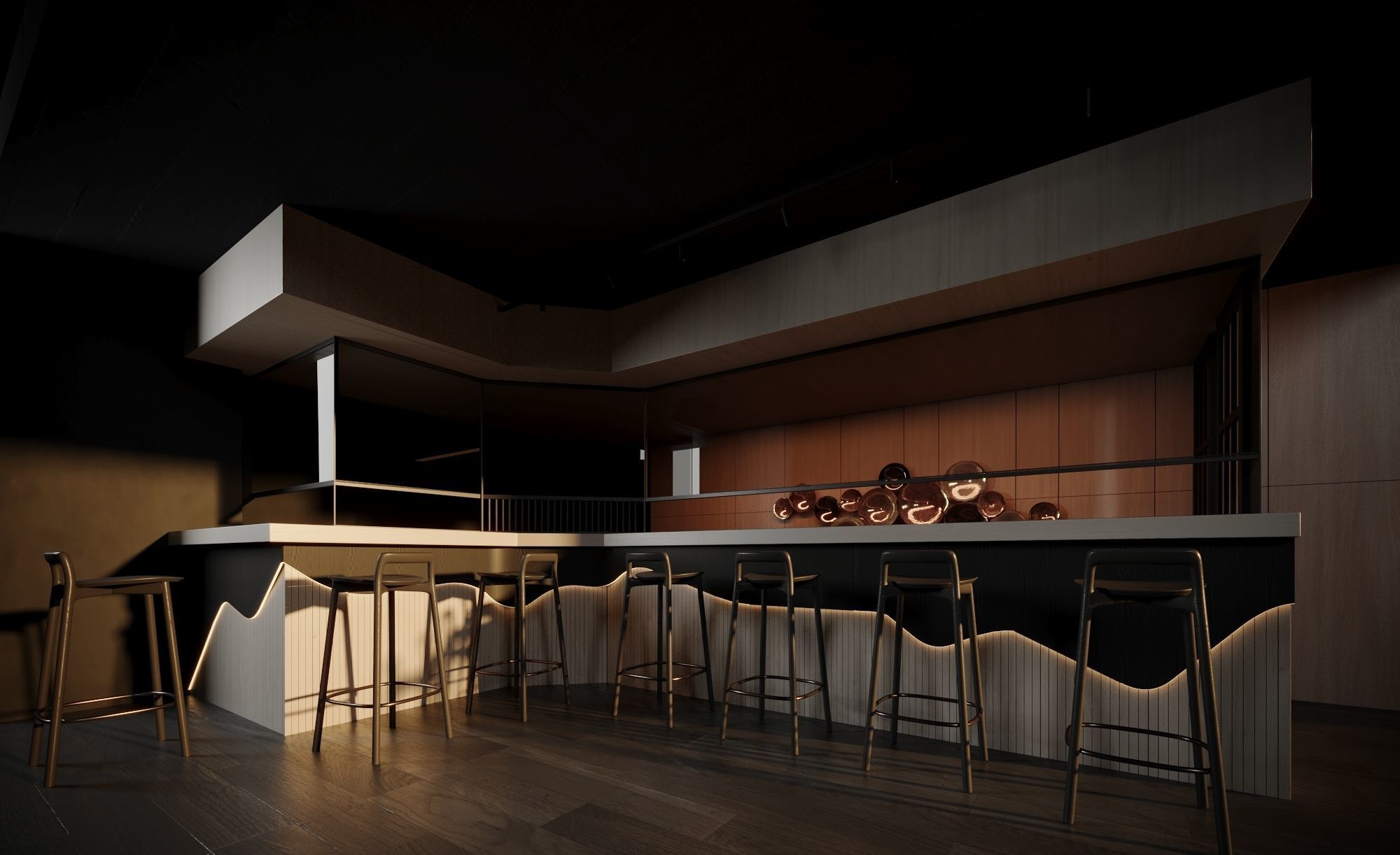 Bar-Set bar 3D model_2