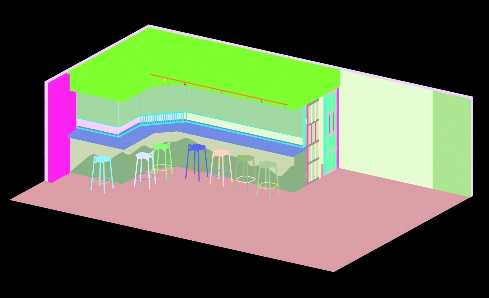 Bar-Set bar 3D model_1