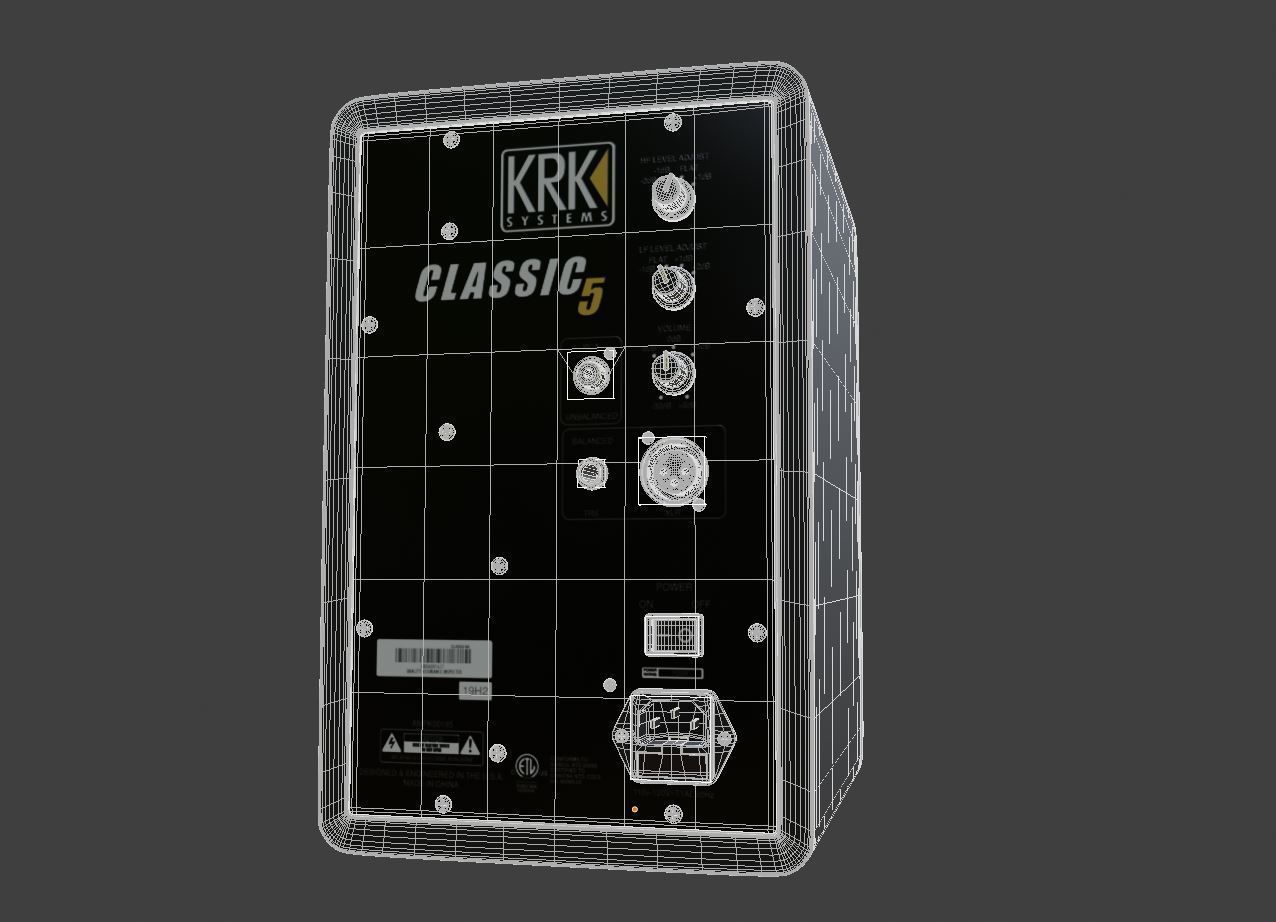 KRK Classic 5 Studio Monitor Speakers Free 3D model_8
