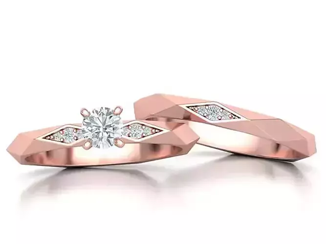 Facet Wedding Set with discount 3D Model Collection