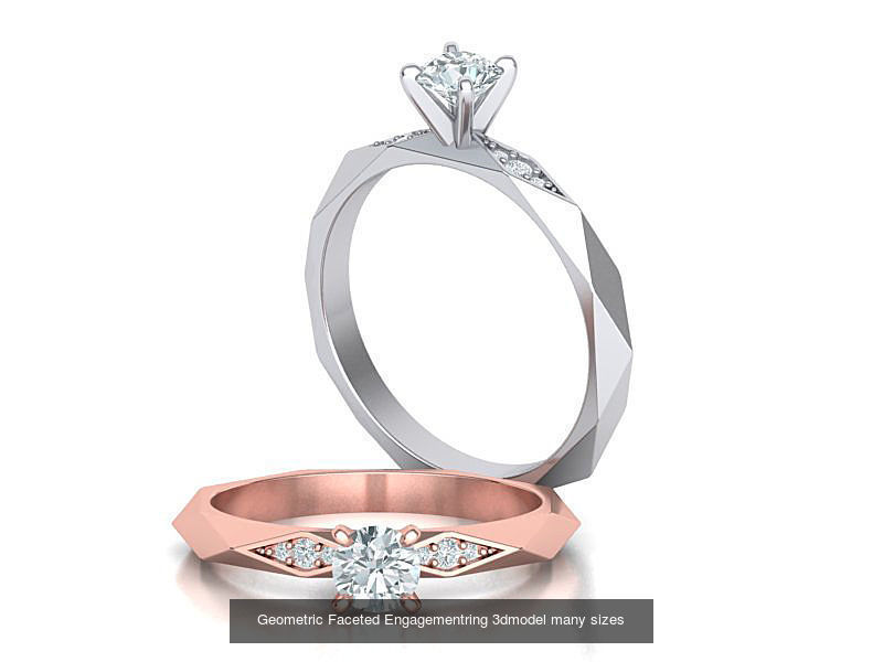Facet Wedding Set with discount 3D Model Collection_5