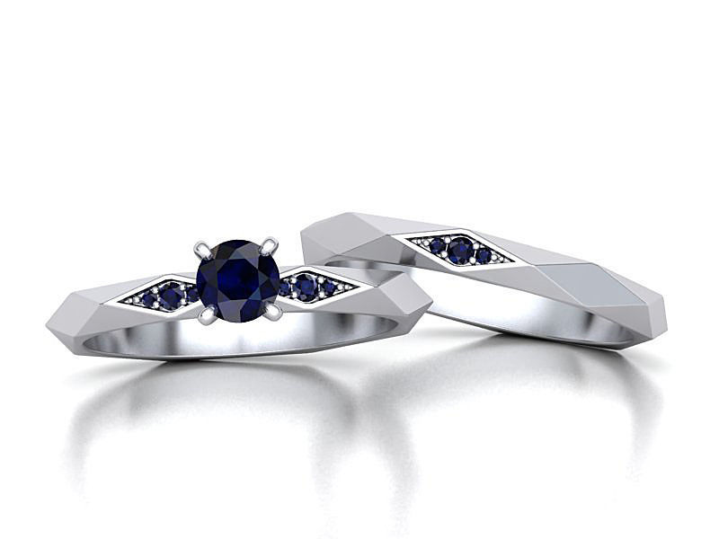 Facet Wedding Set with discount 3D Model Collection_10