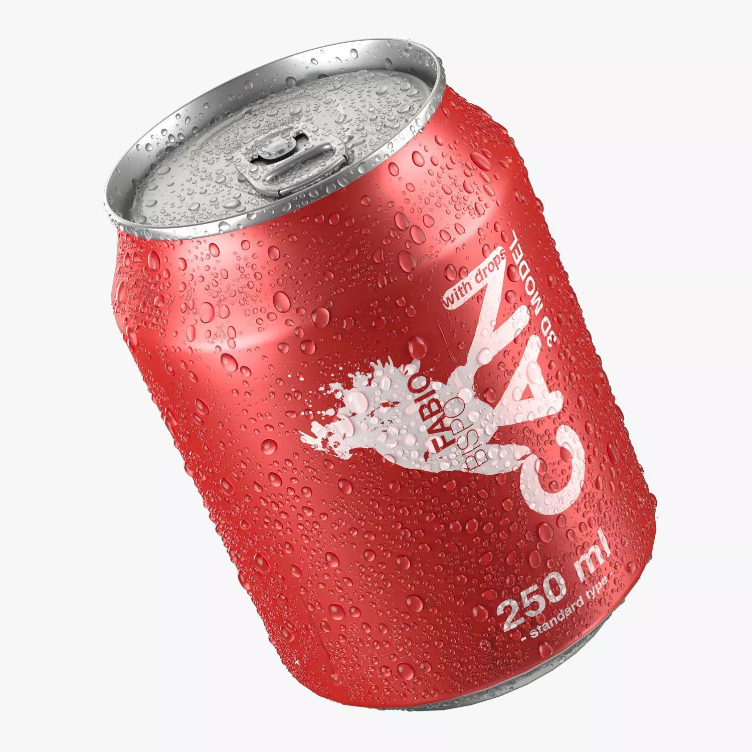 Can With Water Droplets 250ml 3D model_0