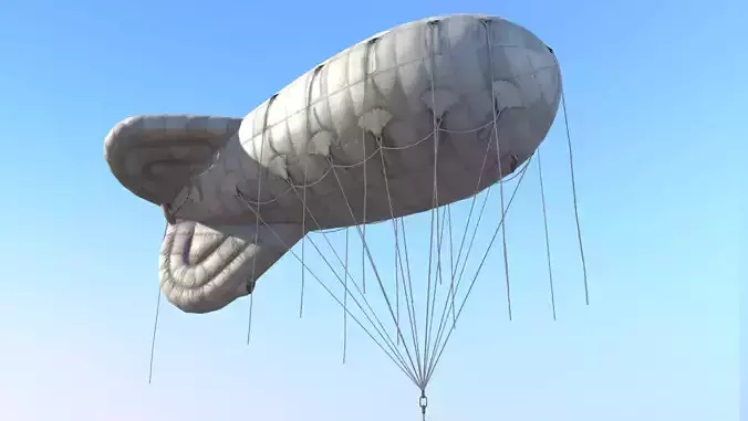 WW2 Barrage Balloon 01  Low-poly 3D model