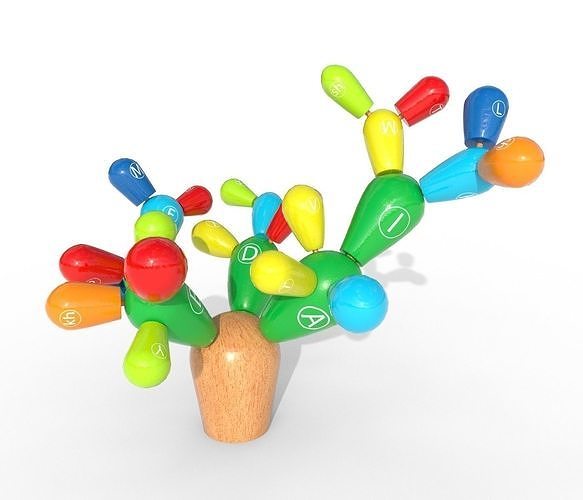 Cactus decorative toy  Low-poly 3D model