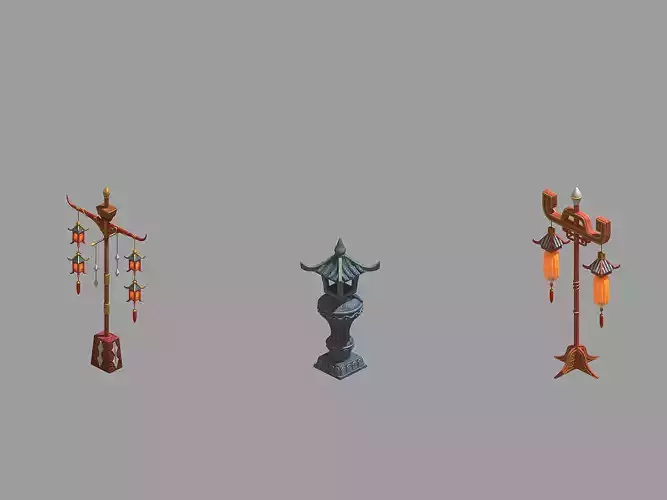 Dynasty China - Ancient - Street Lights 696