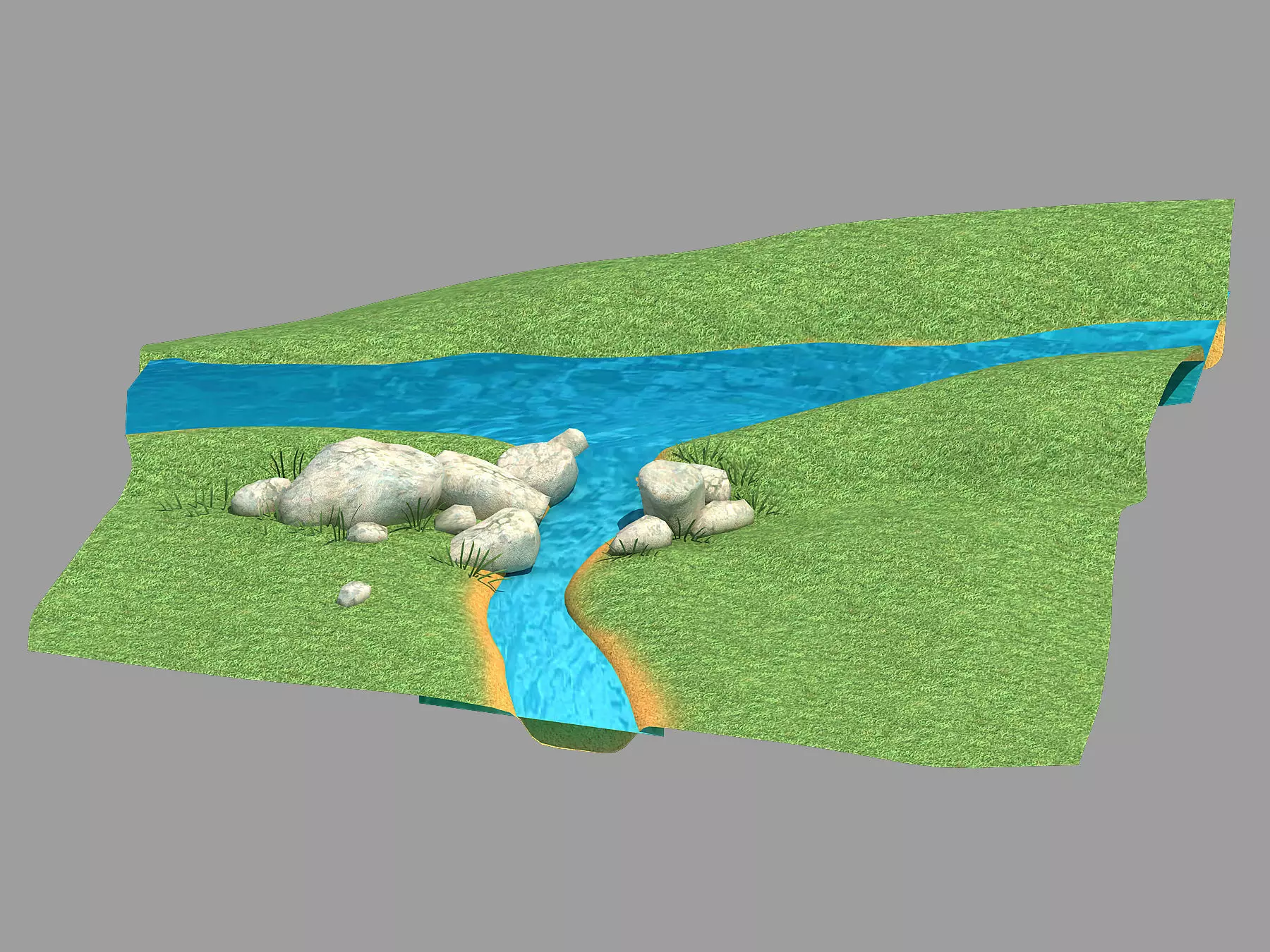 100 Mu Forest - River 03 3D model