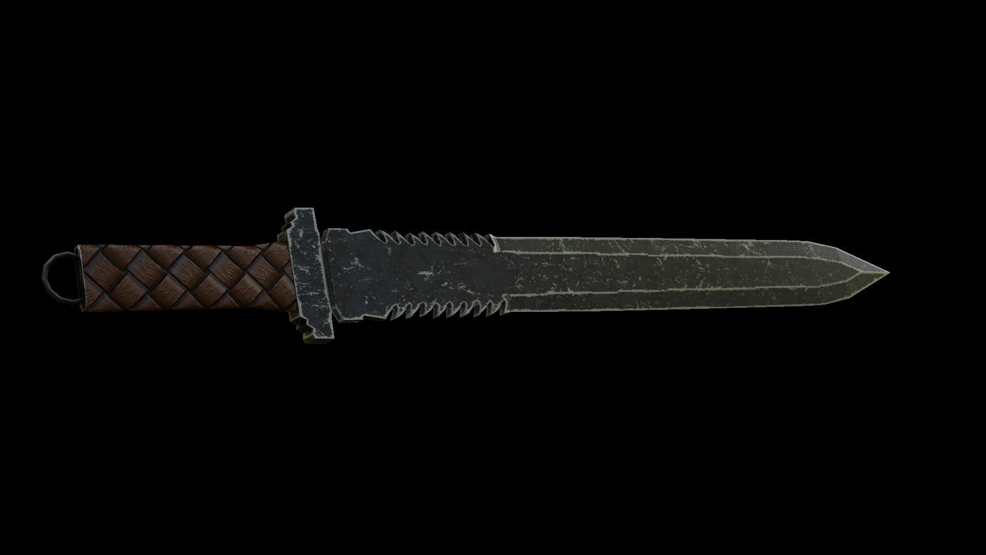 5 Low Poly Swords four Low-poly 3D model_1
